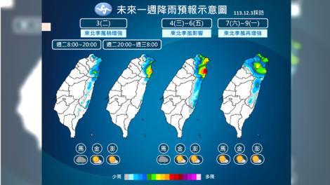 明起「這3地區」雨彈襲擊！　週六又有冷氣團…低溫下探14度