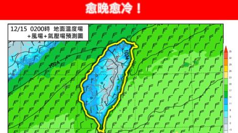 今天「越晚越冷」 　氣象專家：「這天」可能會下雪