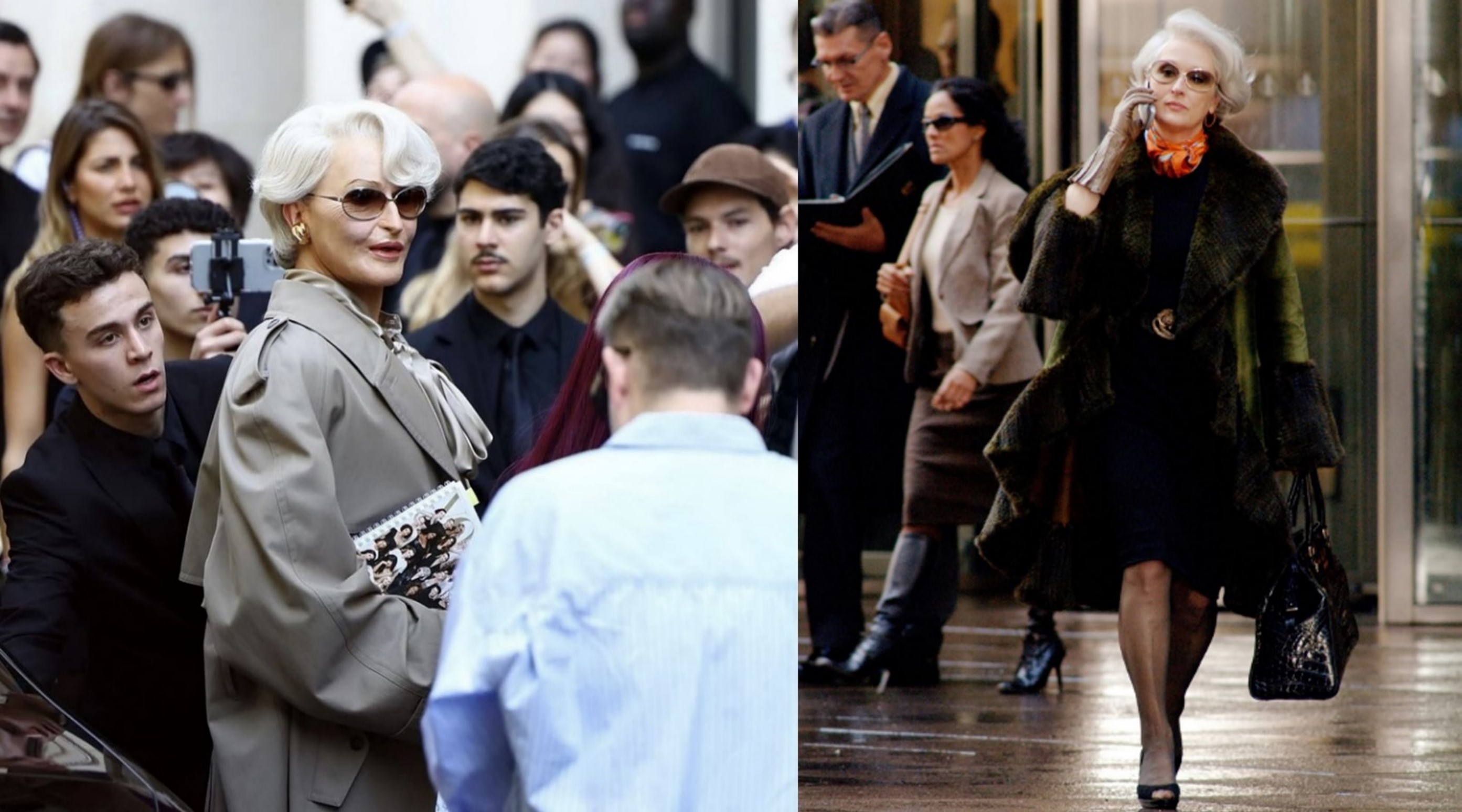 巴黎街頭驚見《穿著Prada的惡魔》 時尚女魔頭「米蘭達」現身時裝秀